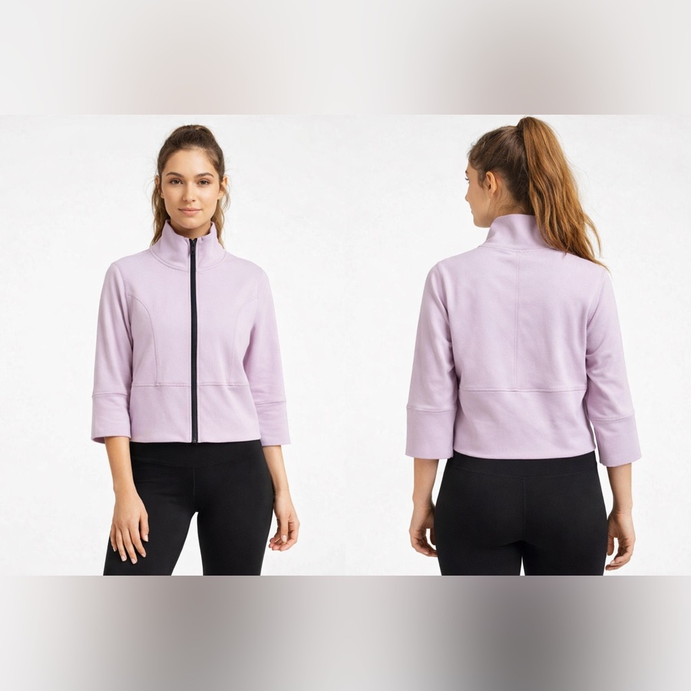 Halara Stand Collar Half Sleeve Zip Front Cropped Golf Sports Top​​